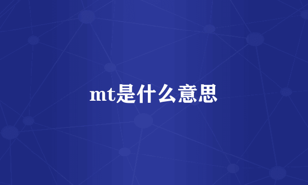 mt是什么意思