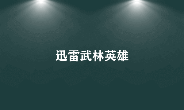 迅雷武林英雄