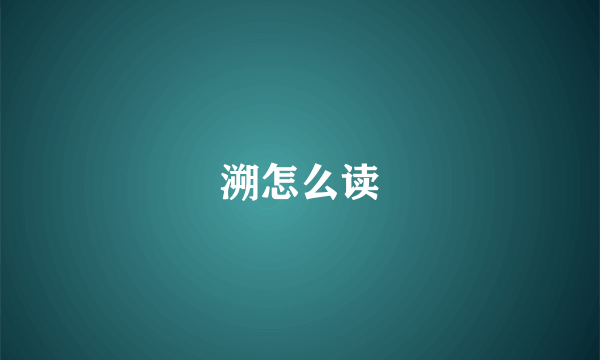 溯怎么读