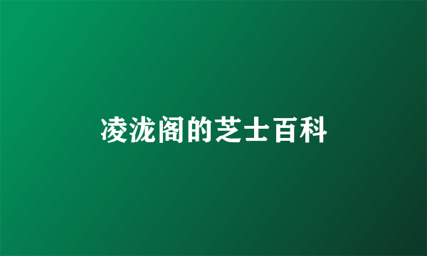 凌泷阁的芝士百科