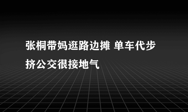 张桐带妈逛路边摊 单车代步挤公交很接地气