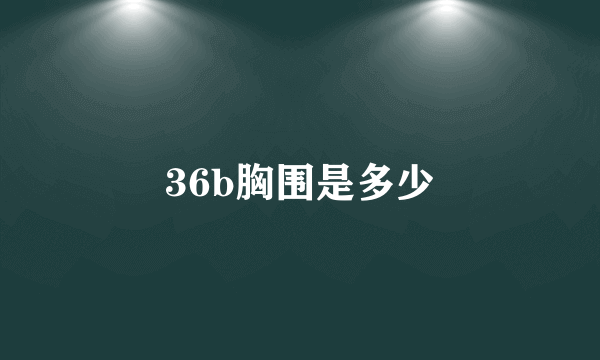 36b胸围是多少
