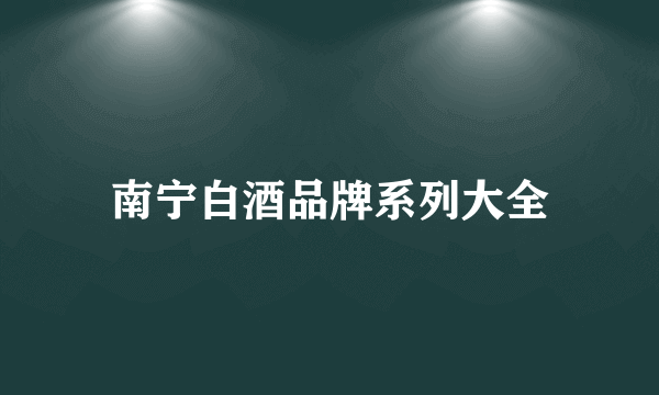 南宁白酒品牌系列大全