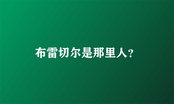 布雷切尔是那里人？