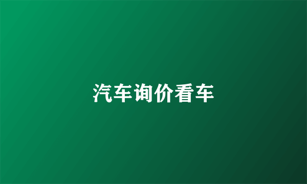 汽车询价看车
