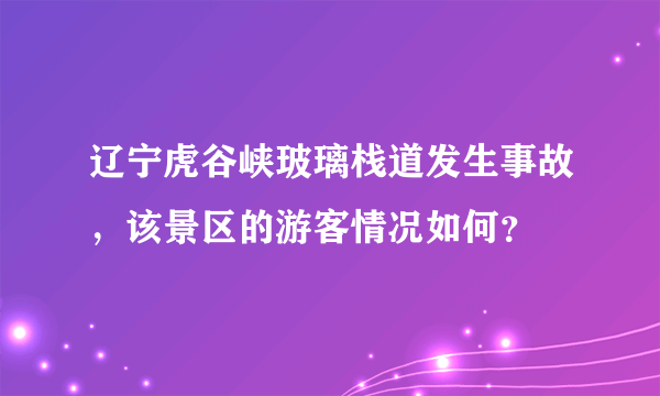 辽宁虎谷峡玻璃栈道发生事故，该景区的游客情况如何？