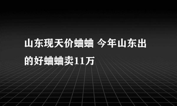 山东现天价蛐蛐 今年山东出的好蛐蛐卖11万