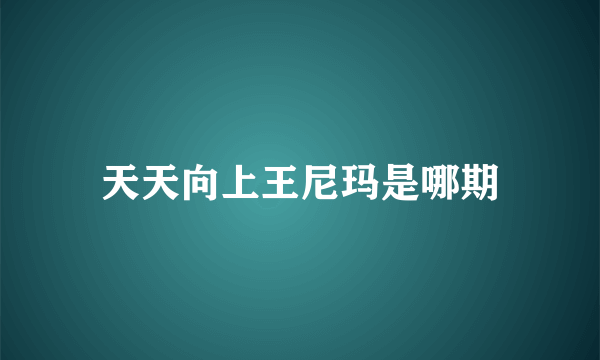 天天向上王尼玛是哪期