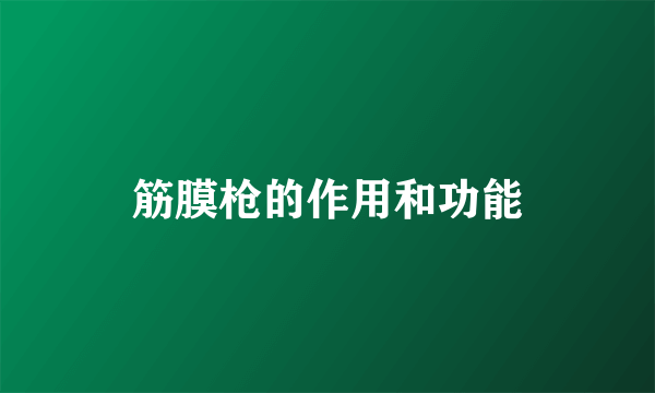 筋膜枪的作用和功能