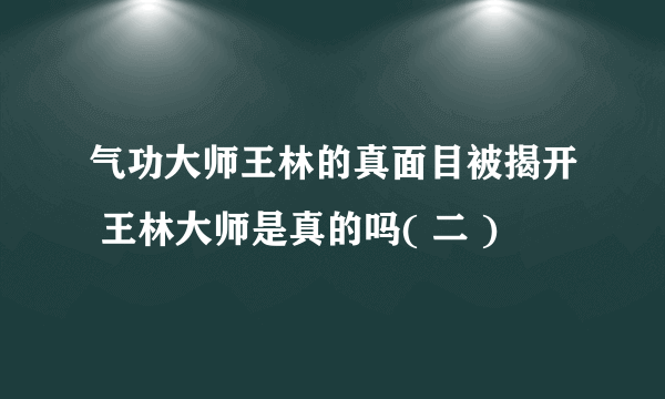 气功大师王林的真面目被揭开 王林大师是真的吗( 二 )