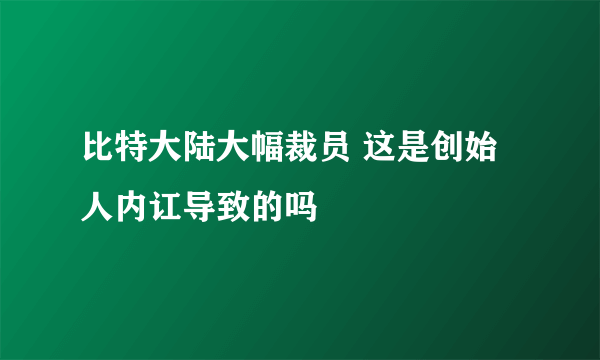 比特大陆大幅裁员 这是创始人内讧导致的吗