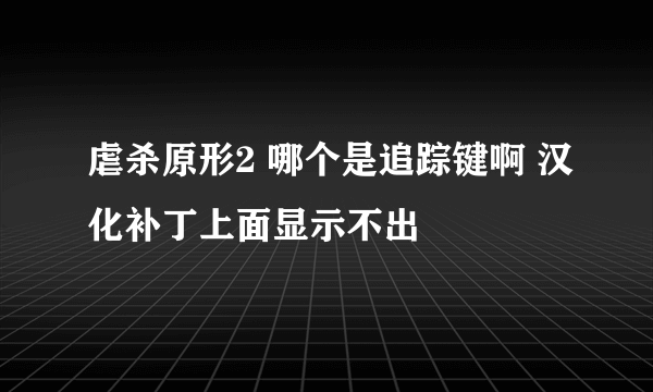 虐杀原形2 哪个是追踪键啊 汉化补丁上面显示不出