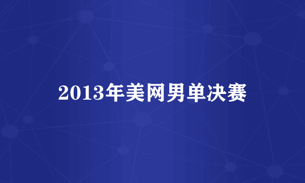 2013年美网男单决赛