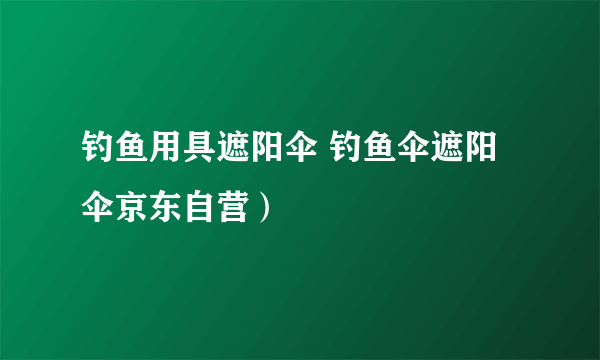 钓鱼用具遮阳伞 钓鱼伞遮阳伞京东自营）