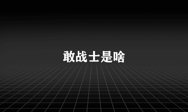 敢战士是啥