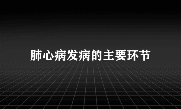 肺心病发病的主要环节