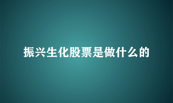 振兴生化股票是做什么的