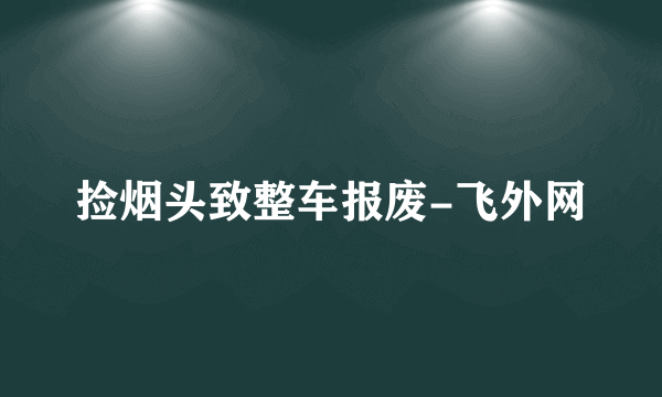 捡烟头致整车报废-飞外网