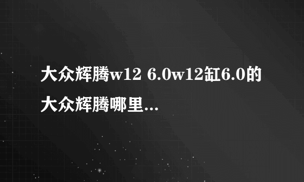 大众辉腾w12 6.0w12缸6.0的大众辉腾哪里可以购买到？
