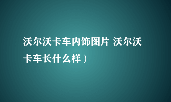 沃尔沃卡车内饰图片 沃尔沃卡车长什么样）