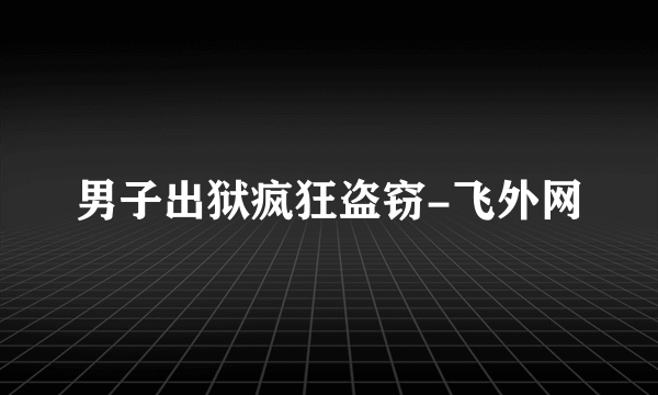 男子出狱疯狂盗窃-飞外网