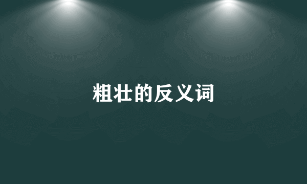 粗壮的反义词