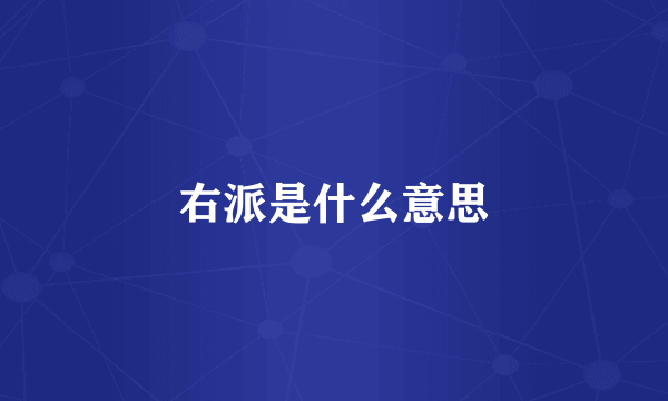 右派是什么意思
