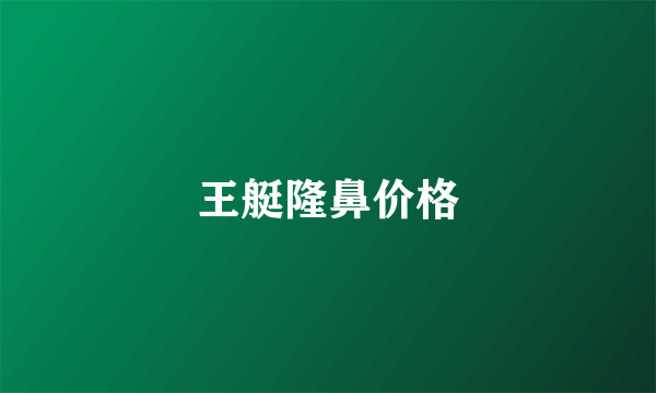 王艇隆鼻价格
