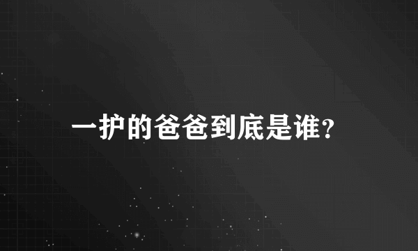 一护的爸爸到底是谁？