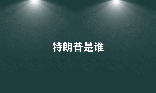 特朗普是谁