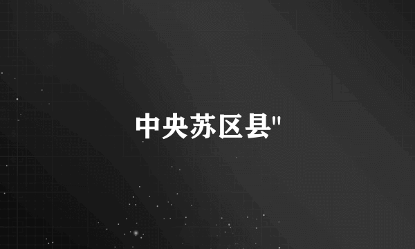 中央苏区县