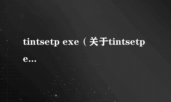tintsetp exe（关于tintsetp exe的简介）