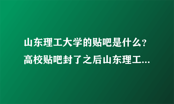 山东理工大学的贴吧是什么？高校贴吧封了之后山东理工的替代吧是什么？是山理家园么？