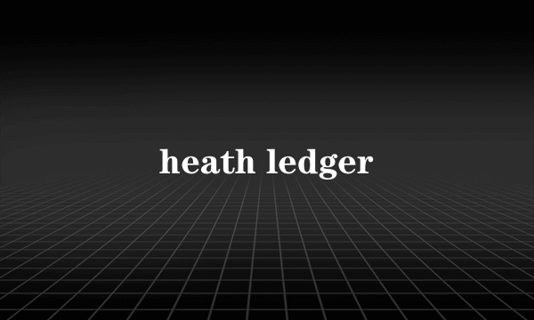 heath ledger