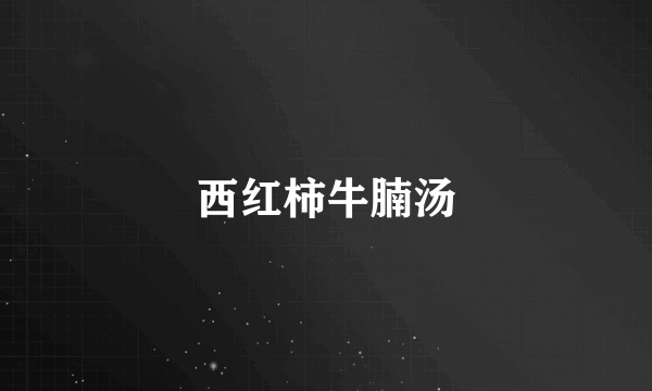 西红柿牛腩汤