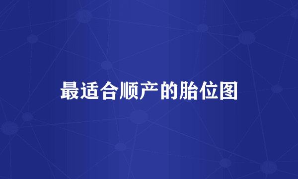 最适合顺产的胎位图