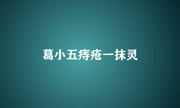 葛小五痔疮一抹灵