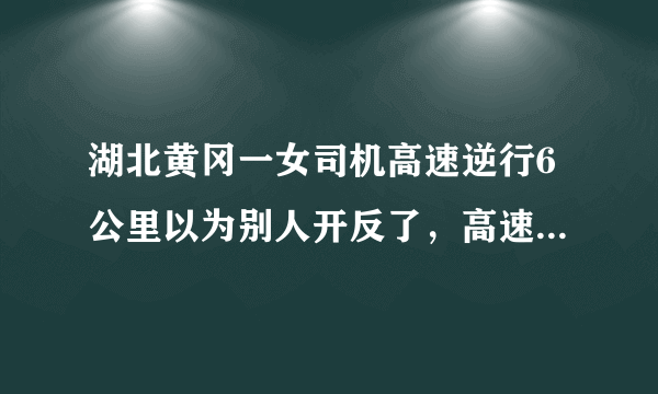 湖北黄冈一女司机高速逆行6公里以为别人开反了，高速逆行会被如何处罚？