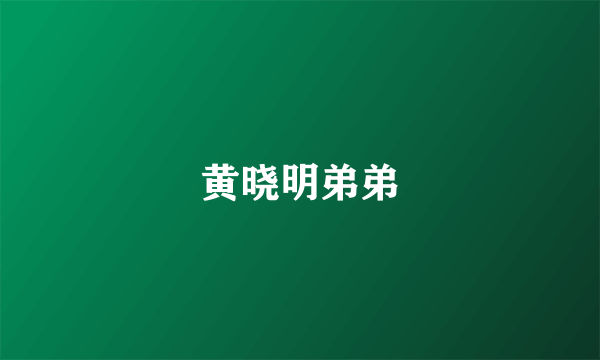 黄晓明弟弟