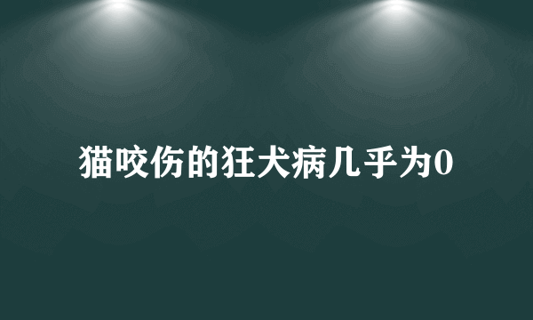 猫咬伤的狂犬病几乎为0