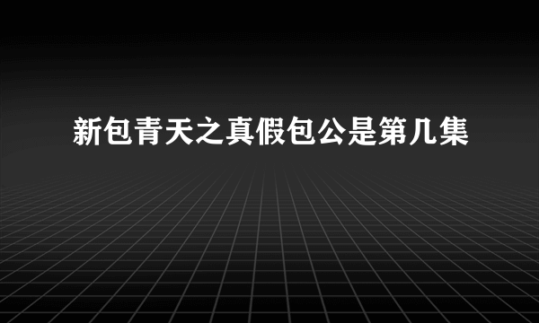 新包青天之真假包公是第几集