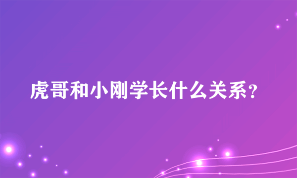虎哥和小刚学长什么关系？