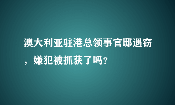 澳大利亚驻港总领事官邸遇窃，嫌犯被抓获了吗？