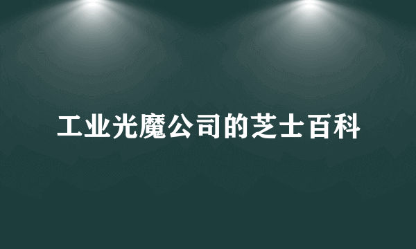 工业光魔公司的芝士百科