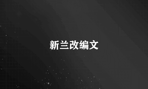 新兰改编文
