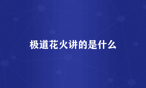 极道花火讲的是什么