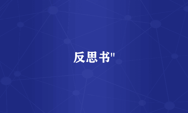 反思书
