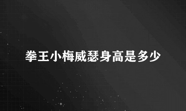 拳王小梅威瑟身高是多少