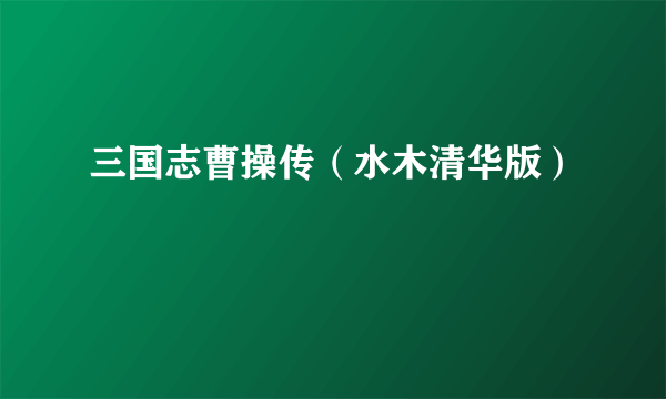 三国志曹操传（水木清华版）