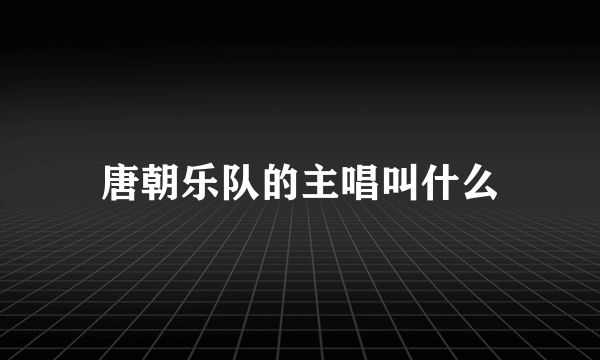 唐朝乐队的主唱叫什么